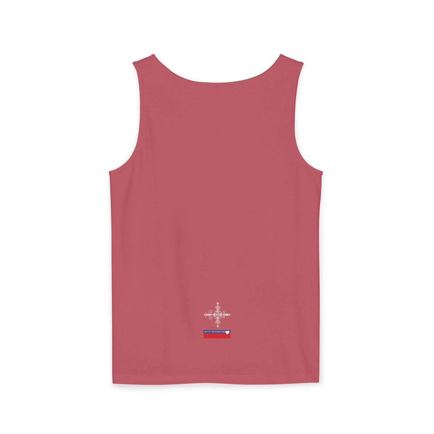 Uni Tank-Top Simbi veve, White on Crimson