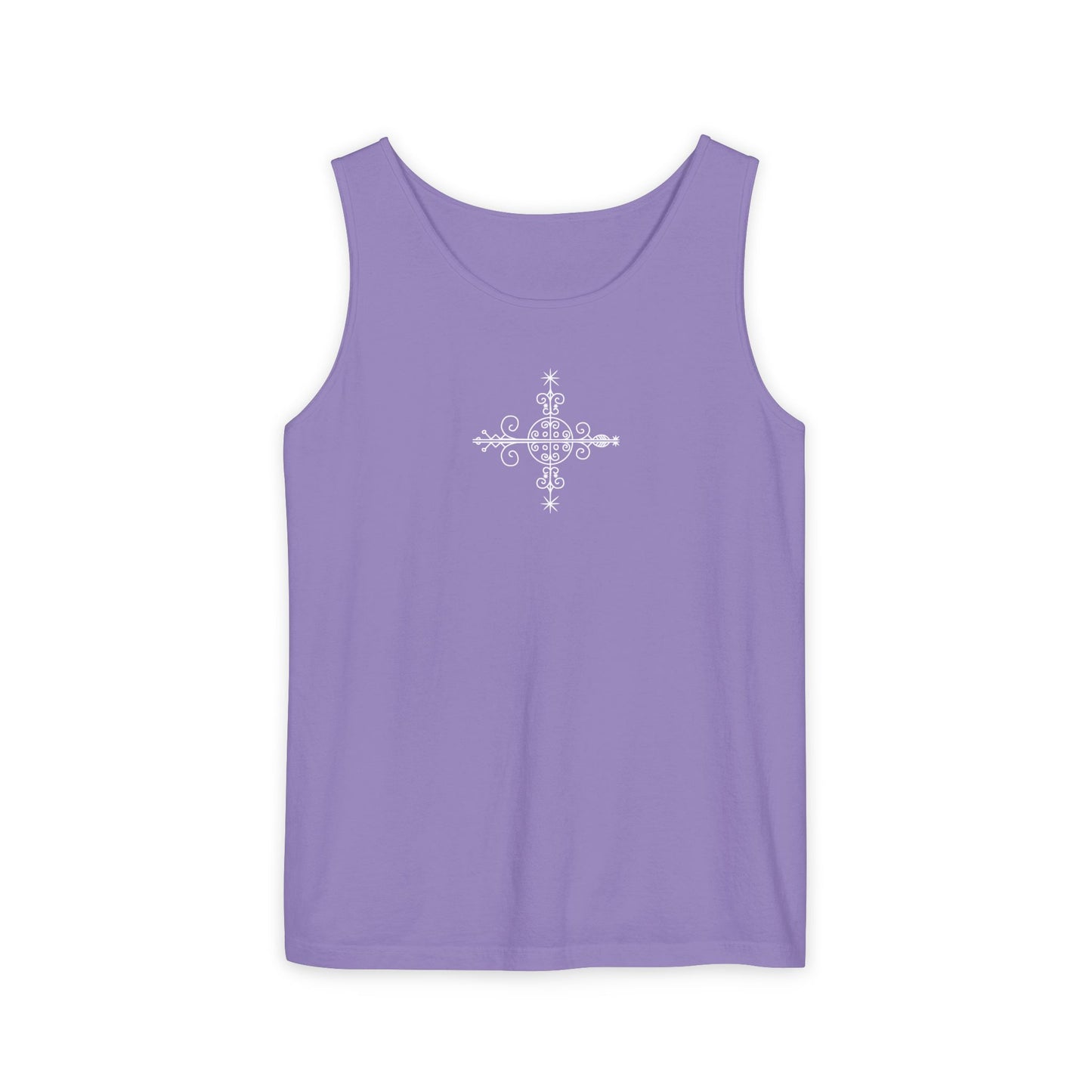 Uni Tank-Top Simbi veve, White on Violet