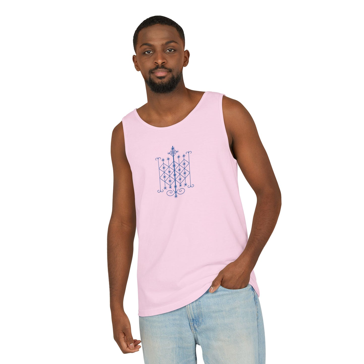 Uni Tank-Top Ogun veve, Blue on Blossom