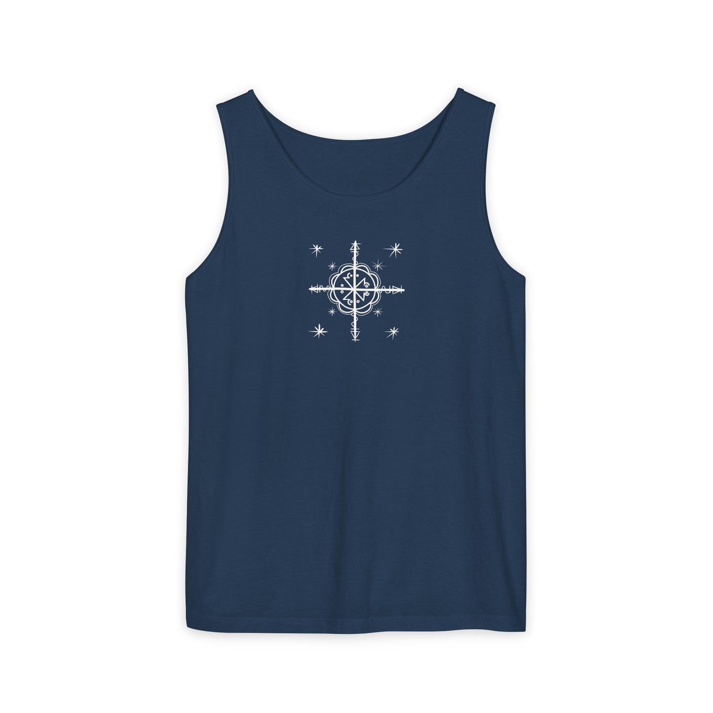 Uni Tank-Top Mèt-Kalfou veve, White on True Navy