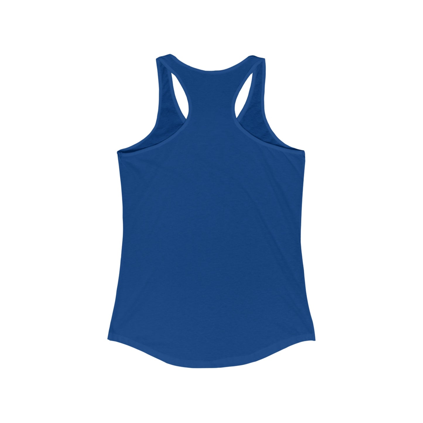 Racerback Tank-Top, Damballah-Wedo veve, Pink on Royal-Blue