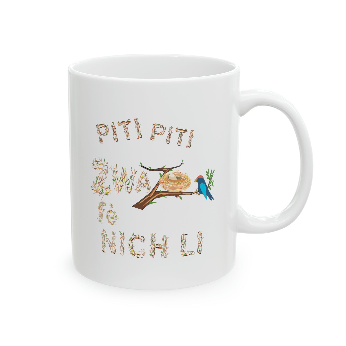 "PITI PITI ZWAZO FÈ NICH LI" Haiti mug