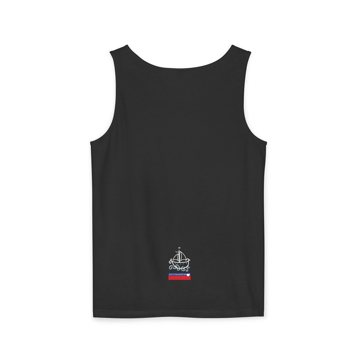 Uni Tank-Top Agwe veve, White on Black