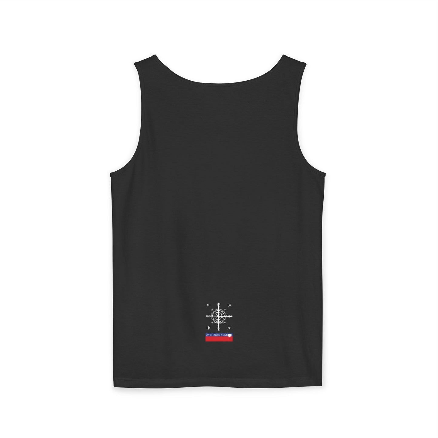 Uni Tank-Top Mèt-Kalfou veve, White on Black